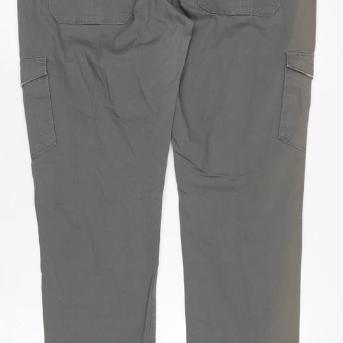 Witchery Women's Grey Cargo Trousers Size 12 Cotton