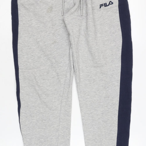 FILA Men's Grey Sweatpants M with Elastic Waist