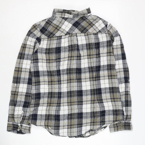 Select Women's Multicoloured Plaid Button-Up Shirt - Size 12