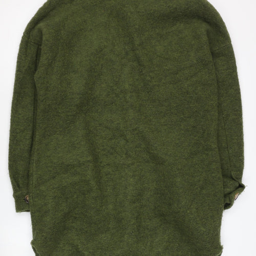 Civico 51 Women's Green Long Coat, Size S