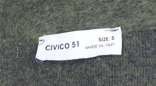 Civico 51 Women's Green Long Coat, Size S