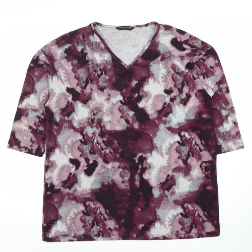 VIA VIO Women's Multicoloured Floral V-Neck Top