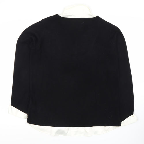 Anne Weyburn Women's Black Scoop Neck Pullover Jumper Size 18/20