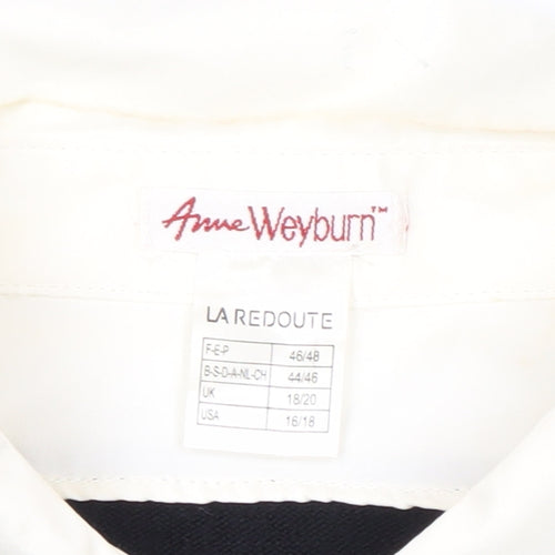 Anne Weyburn Women's Black Scoop Neck Pullover Jumper Size 18/20