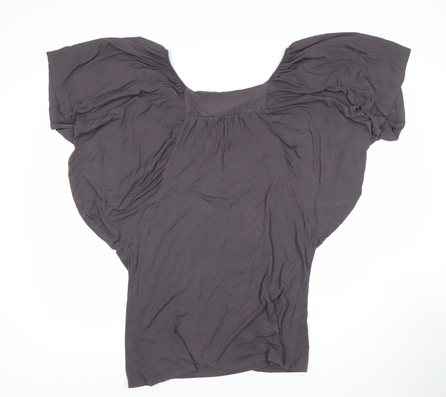 Karinna Grey Women's Top Size 14 with Bow Accent