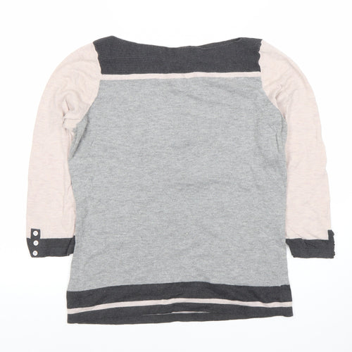 Next Women's Multicoloured 3/4 Sleeve Knit Top Size 10