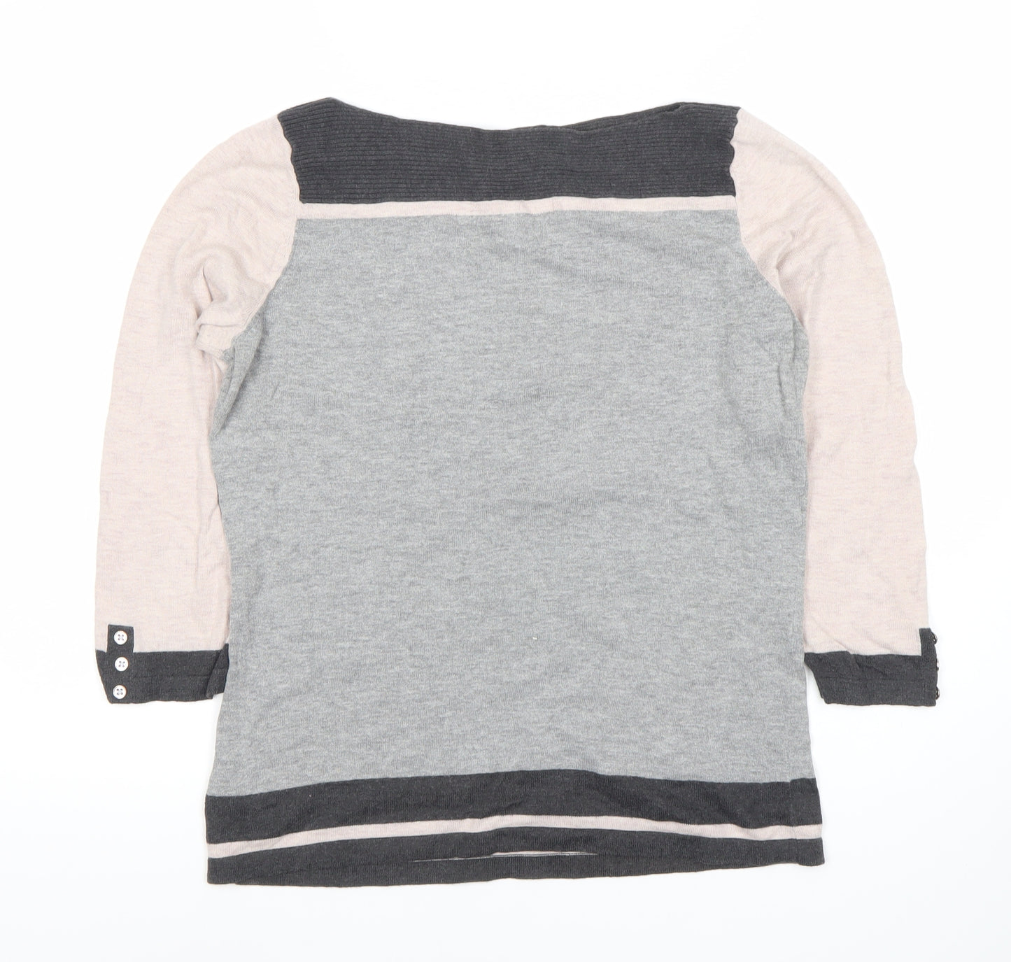 Next Women's Multicoloured 3/4 Sleeve Knit Top Size 10