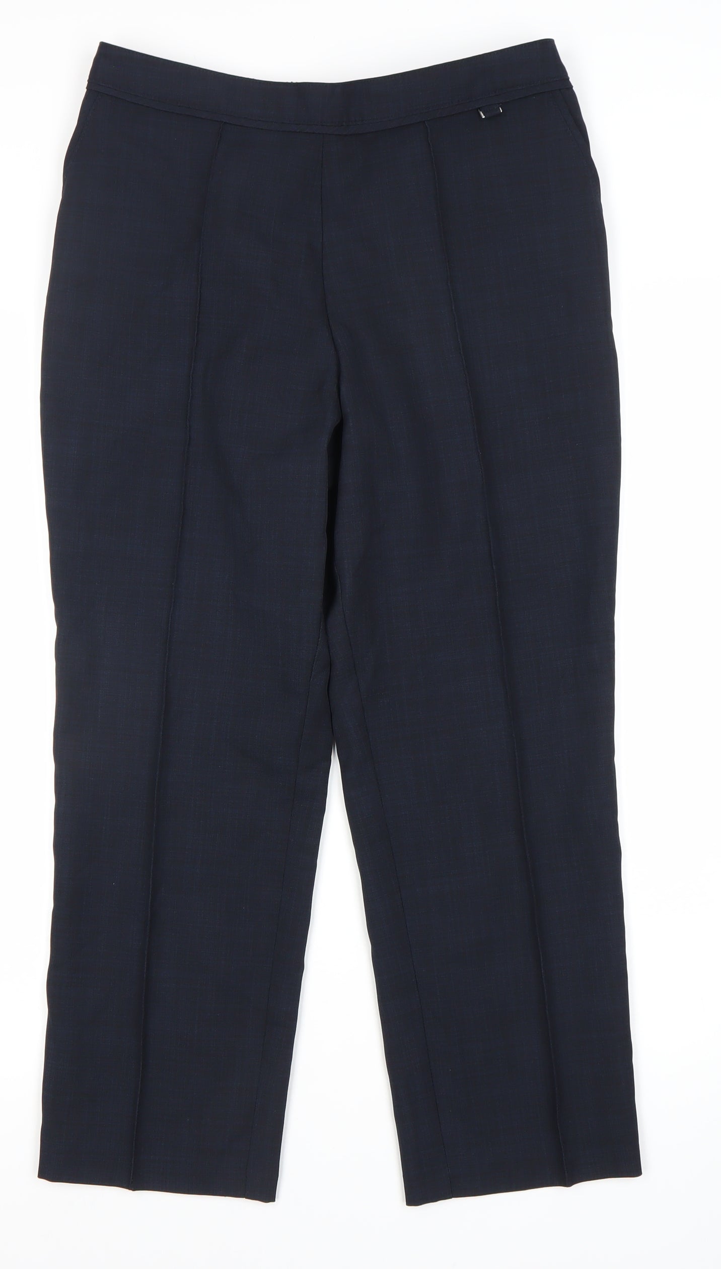 Marks and Spencer Women's Blue Straight Trousers Size 12