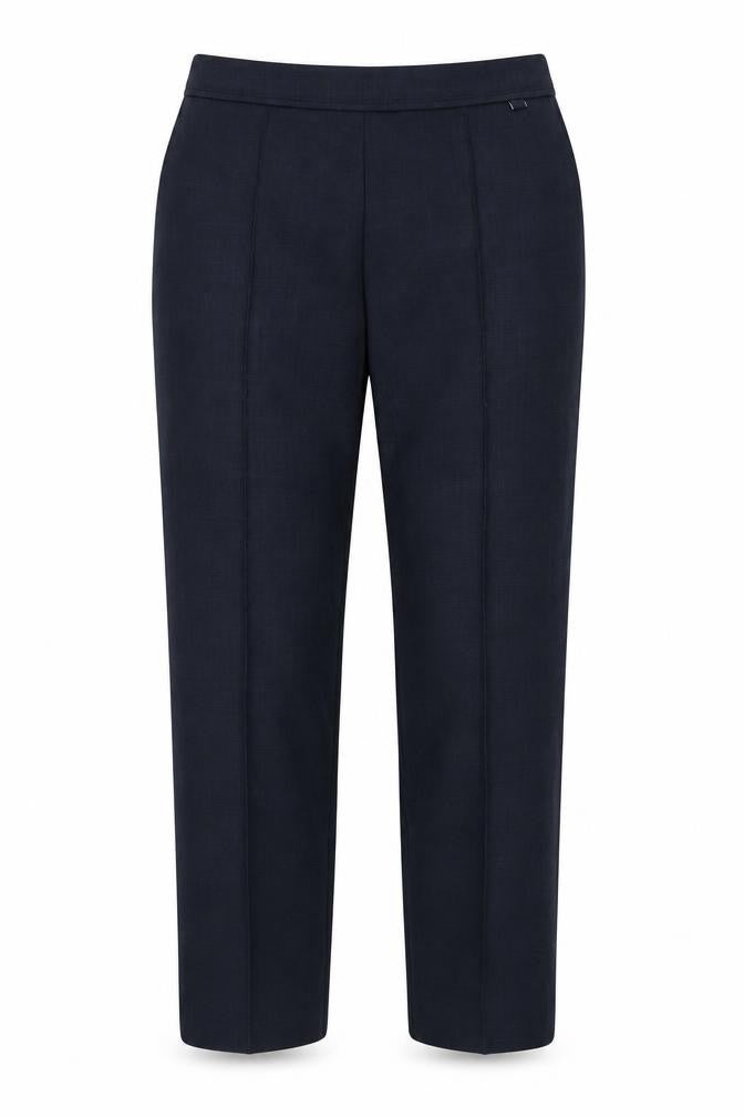 Front view of Marks & Spencer Women's Blue Straight Trousers, size 12