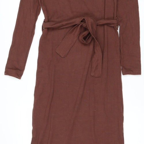 Missguided Brown Long Sleeve Women's Dress Size 8