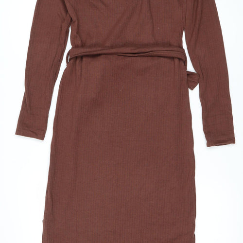 Missguided Brown Long Sleeve Women's Dress Size 8