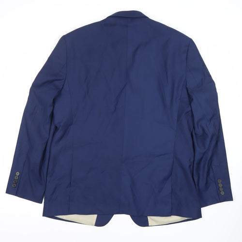 Moss Esq. Men's Blue Regular Fit Suit Jacket 44S