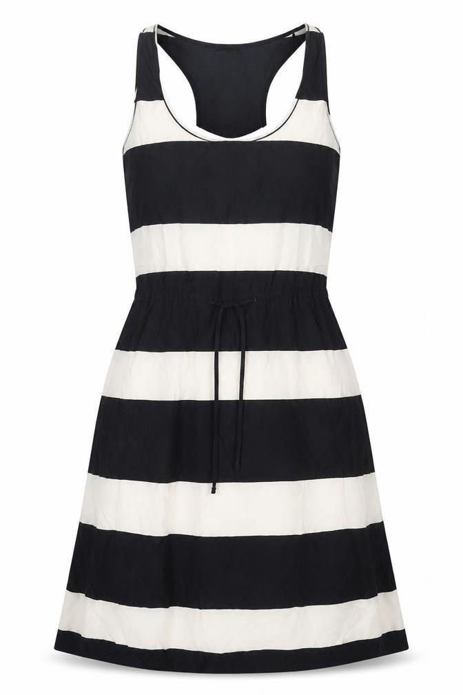 H&M Women’s Striped Dress, Size 8, Black & White