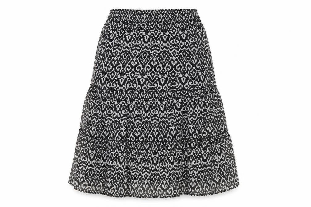 Front view of New Look Women's Black Geometric Skirt, size 10