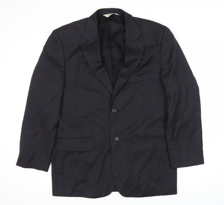 Pronto Uomo Men's Black Wool Blazer Size 40 Short