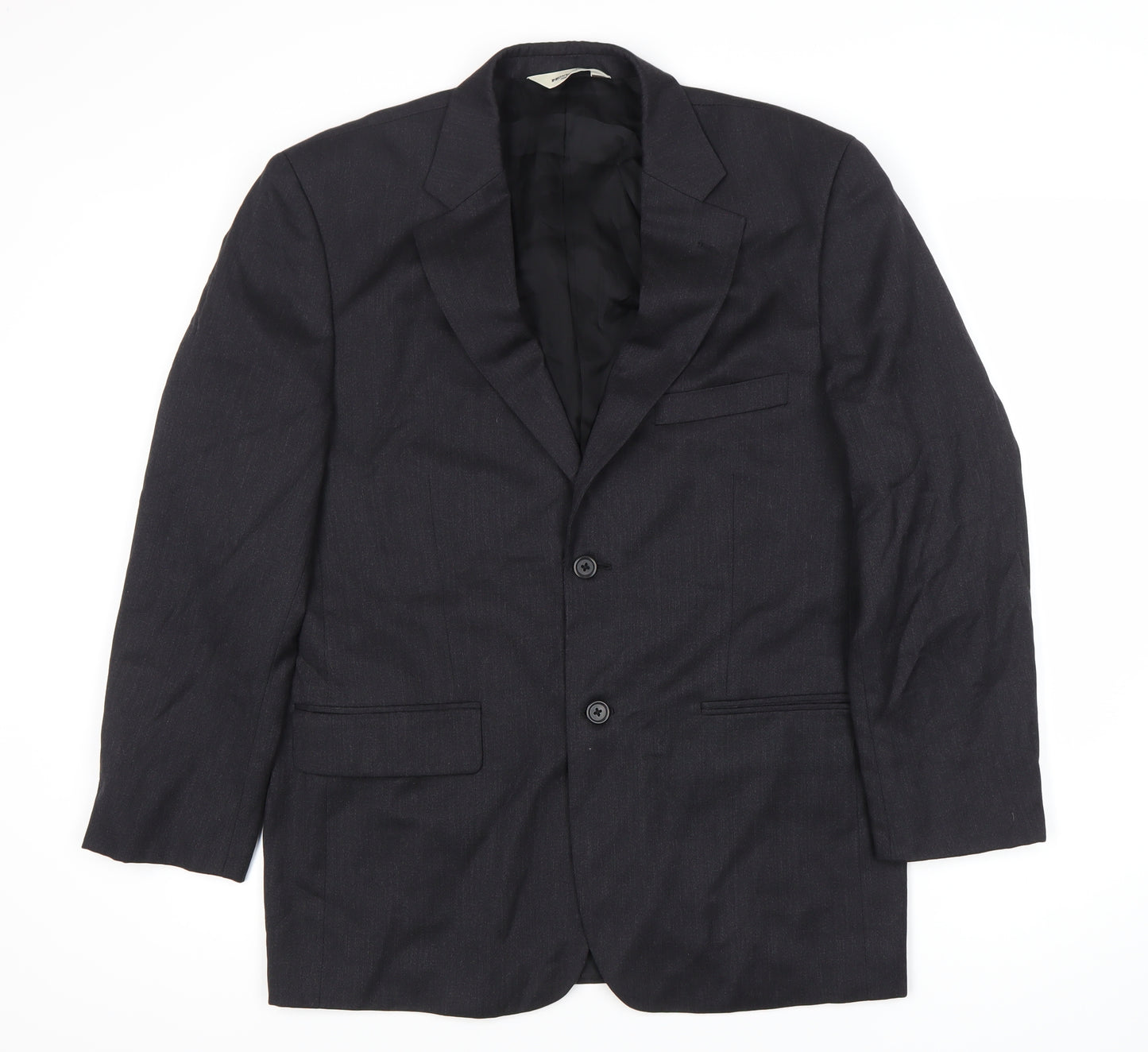 Pronto Uomo Men's Black Wool Blazer Size 40 Short