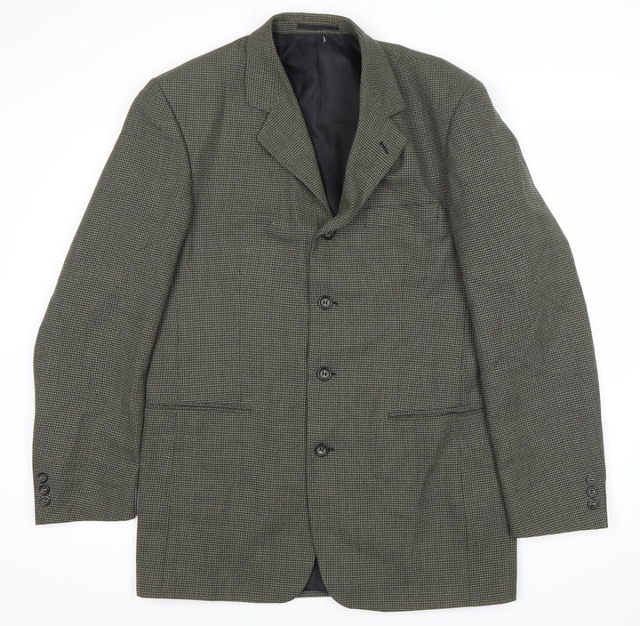 Burton Men's Grey Check Blazer Jacket 40 Long Fit