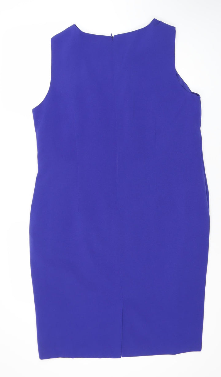 Premium Collection Women's Blue Shift Dress Size 18