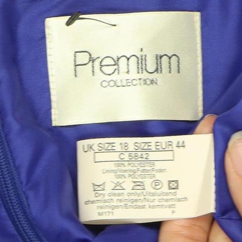 Premium Collection Women's Blue Shift Dress Size 18