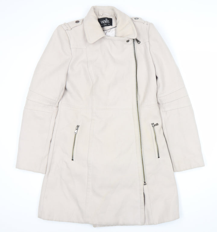Wallis Women's Beige Trench Coat Size 12