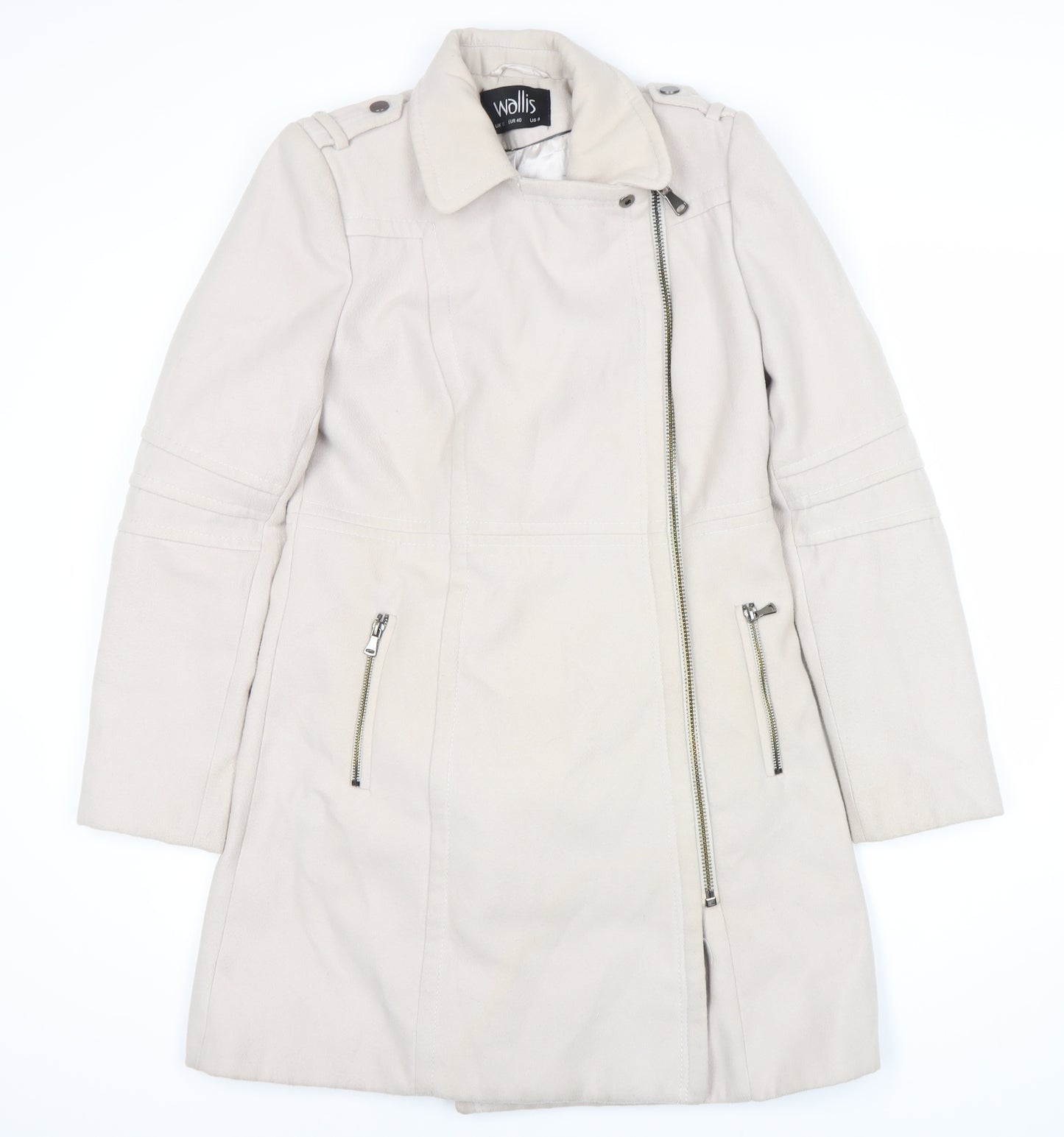 Wallis Women's Beige Trench Coat Size 12
