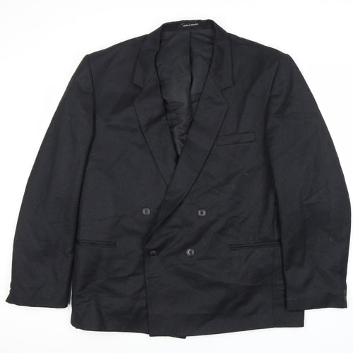 Marlowe Black Men's Blazer Size 44 Double-Breasted Formal