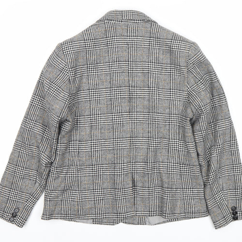 Marks and Spencer Women's Grey Check Blazer Size 12