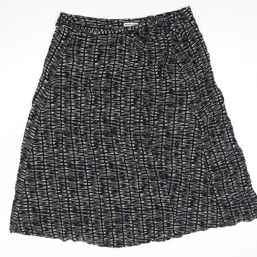 Whistles Women's Black Geometric Skirt L
