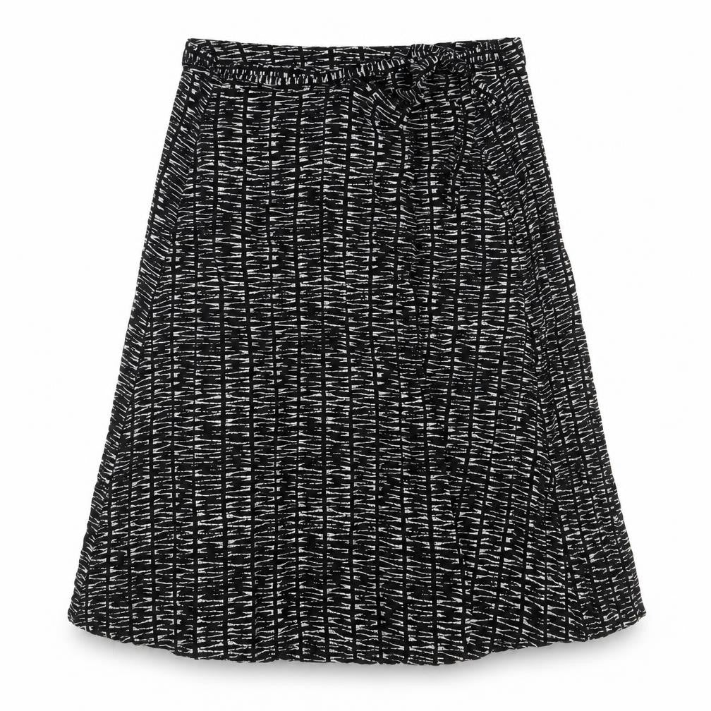 Front view of Whistles Women's Black Geometric Skirt L