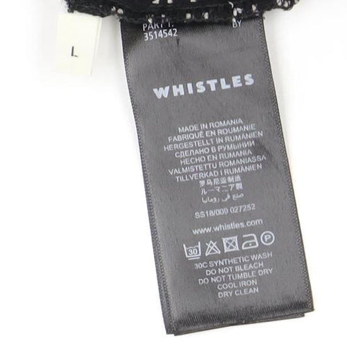 Whistles Women's Black Geometric Skirt L