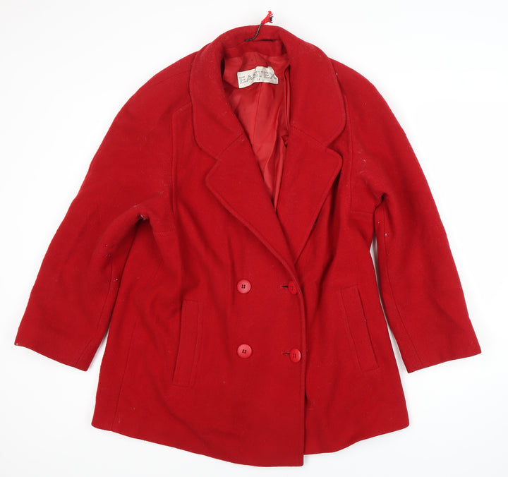 Eastex Women's Red Wool Pea Coat Size 14