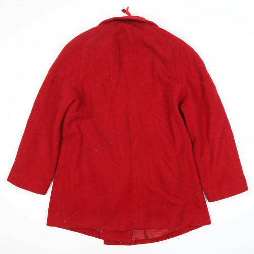 Eastex Women's Red Wool Pea Coat Size 14