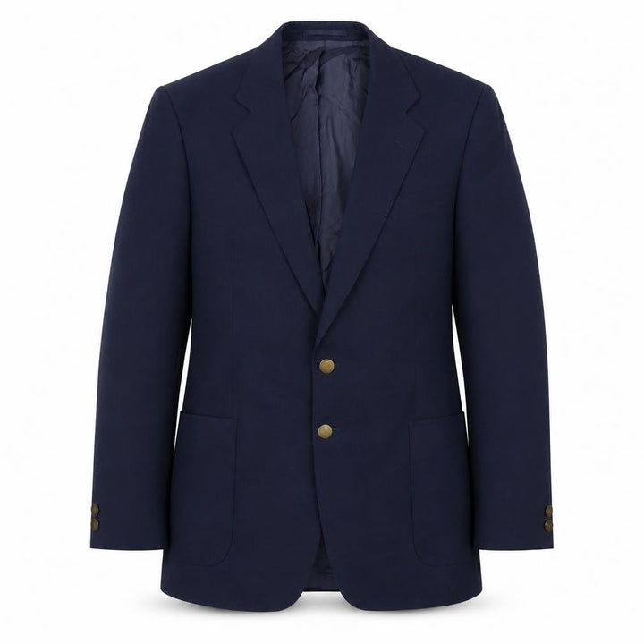 St Michael Men's Blue Long Blazer 42L Polyester Wool