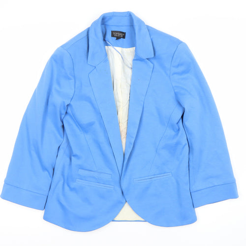 Topshop Women's Blue Blazer Size 8 Modern Style