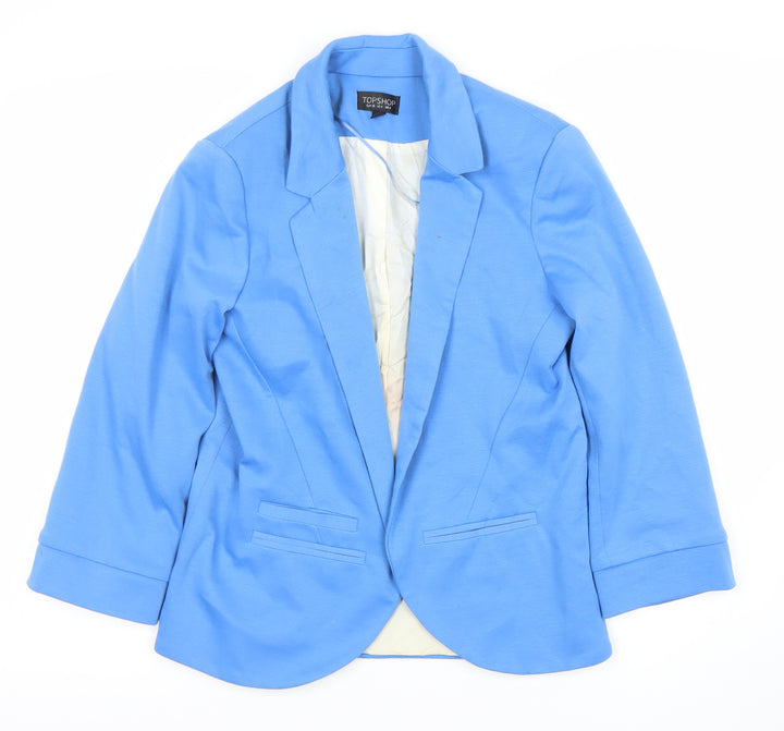 Topshop Women's Blue Blazer Size 8 Modern Style