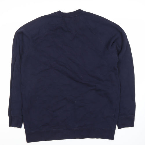 EDWIN Men's Blue Crew Neck Sweatshirt L, Graphic Logo