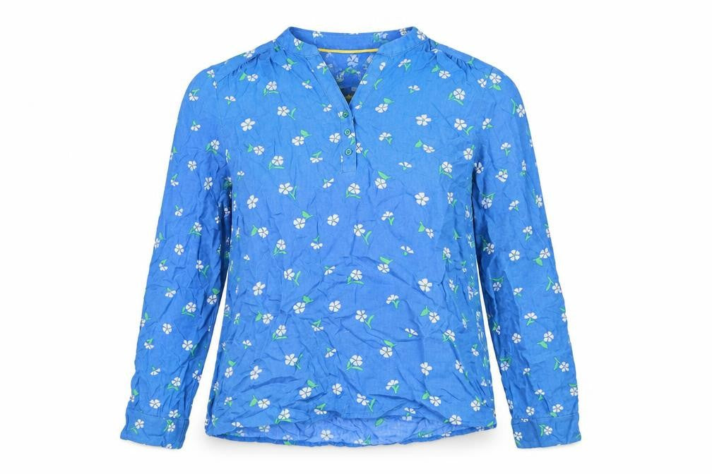 Crew Clothing Co Women's Blue Floral Long Sleeve Top, Size 10
