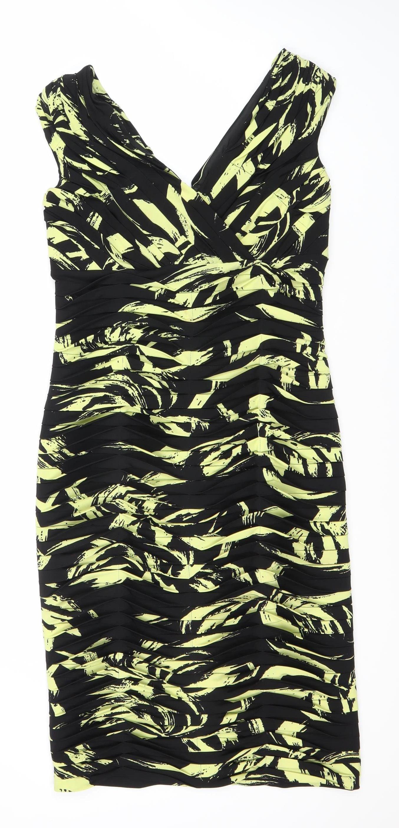 Gold Women’s Multicoloured Size 10 Geometric Dress