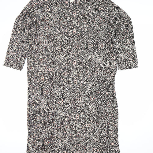 Monsoon Women's Multicoloured Geometric Shift Dress Size 10