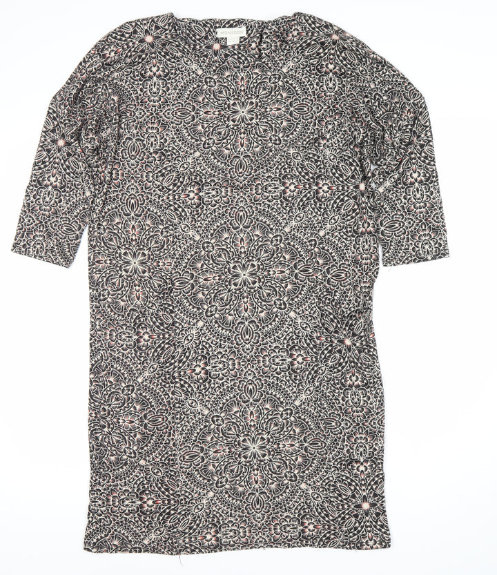 Monsoon Women's Multicoloured Geometric Shift Dress Size 10