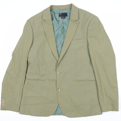 ASOS Men's Green Blazer, Regular Fit, 38, Notch Lapel