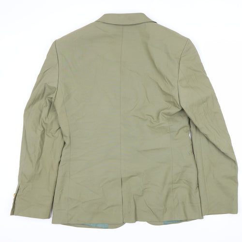 ASOS Men's Green Blazer, Regular Fit, 38, Notch Lapel