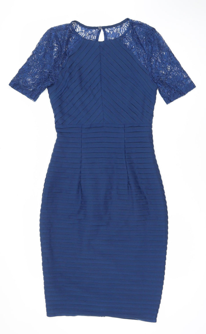 Linea Women's Blue Bodycon Knee-Length Dress Size 8