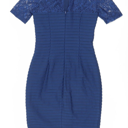 Linea Women's Blue Bodycon Knee-Length Dress Size 8