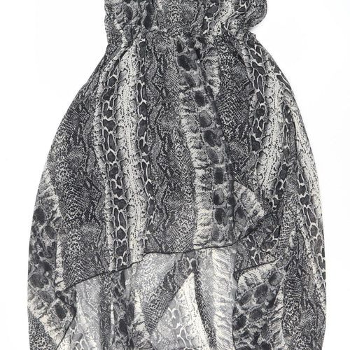 Crafted Women's Black Size 10 Animal Print Dress