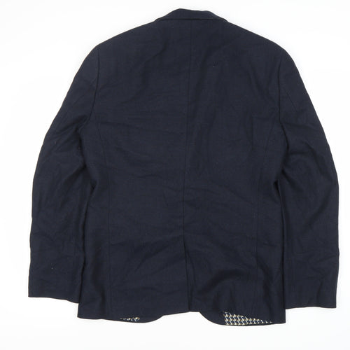 Next Men's Blue Blazer Jacket Size M Regular Wool Blend