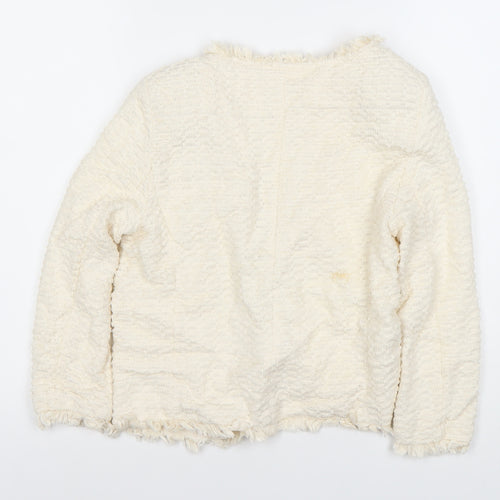 MNG Women’s Ivory Bouclé Suit Jacket XS
