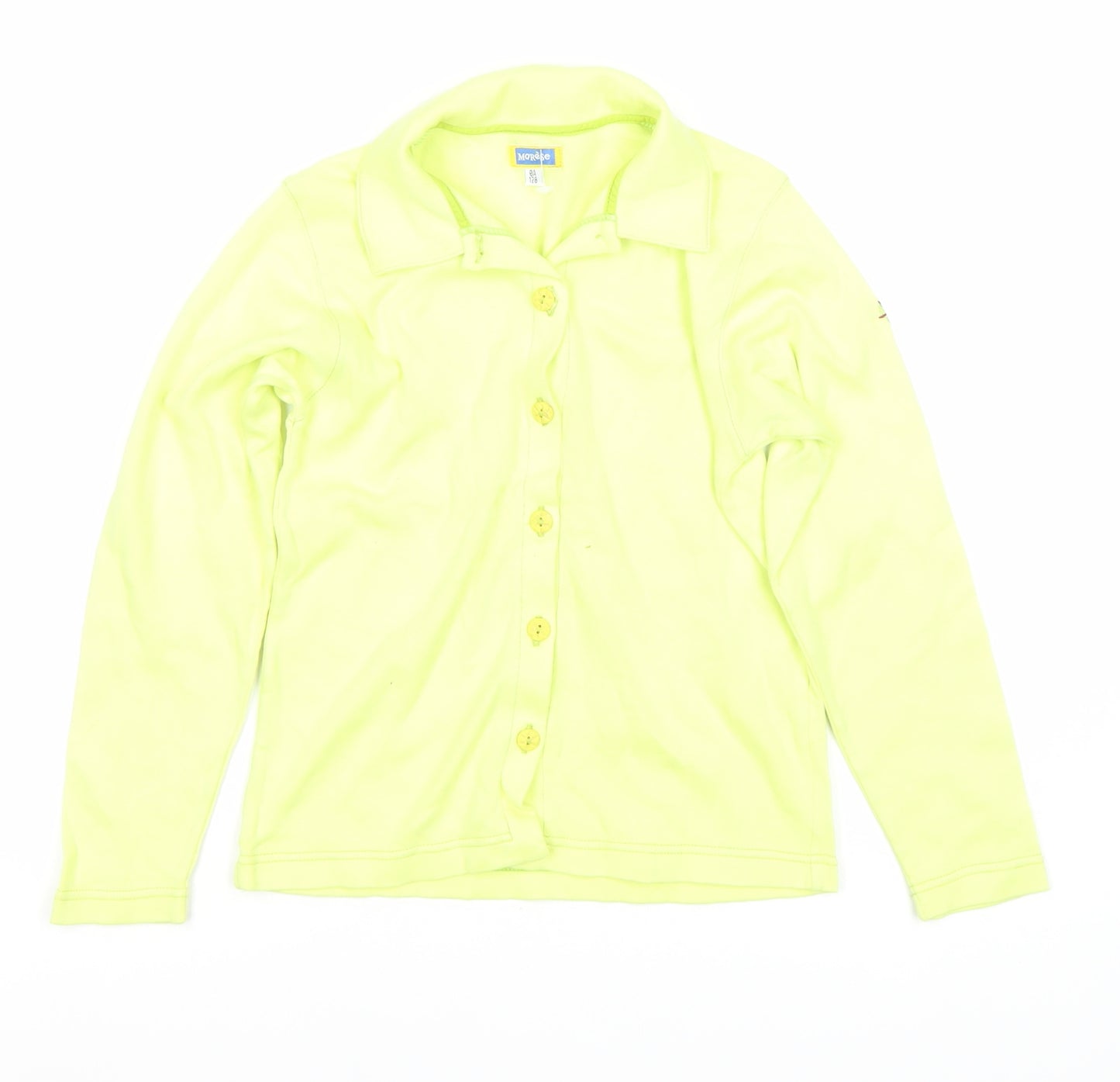 Moresse Boys Yellow Button-Up Shirt, Size 8, Long Sleeve