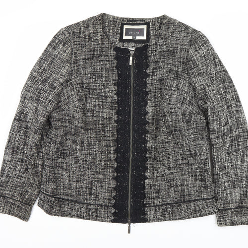 Marks and Spencer Women's Black Bouclé Blazer Size 16