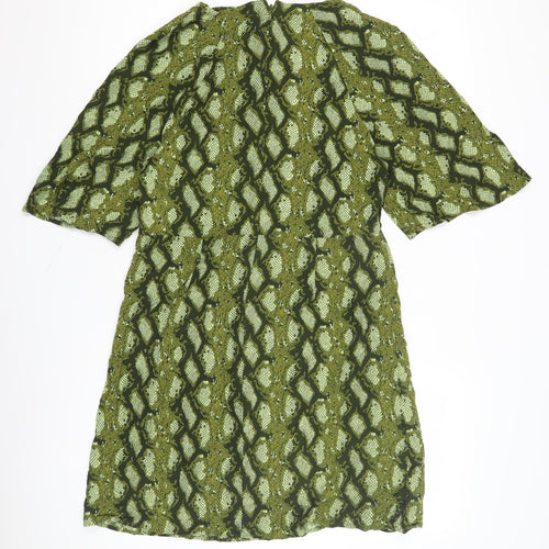 Next Women's Green Animal Print Dress Size 10